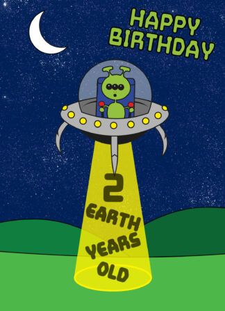 Alien UFO Spaceship 2nd Birthday