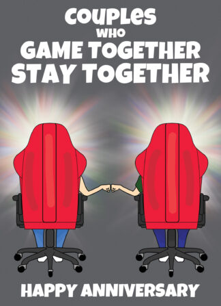 Anniversary Gaming Couple Card