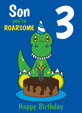 Dinosaur Roarsome Son 3rd Birthday