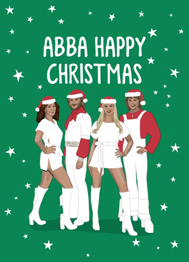 ABBA Happy Christmas Card