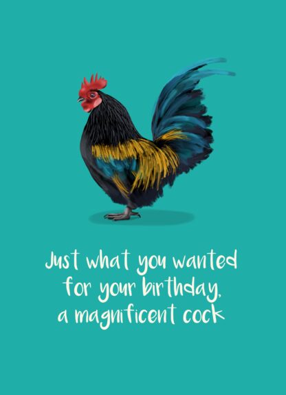 Magnificent Cock Naughty Birthday Card
