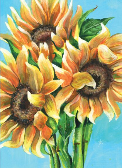 Sunflower October Country Card