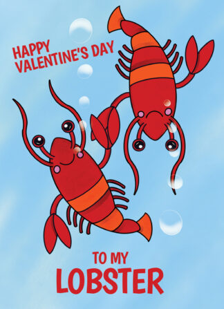 Wish your loved one a Happy Valentine's Day with this cute My Lobster couples card - Designed by Cupsie's Creations on Parcel of Love