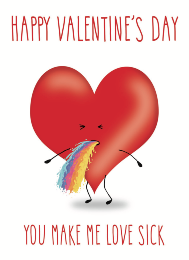 Love Sick Valentine's Day Card - Designed by All The Best Cards on Parcel of Love