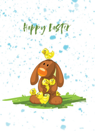 Happy Easter Babby chick greeting card