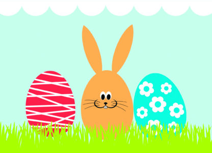 Funky Easter Rabbit Greeting Card