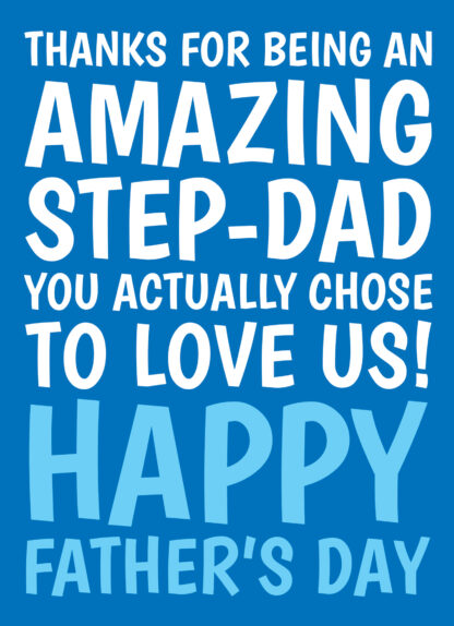 Amazing Step Dad Fathers Day Card