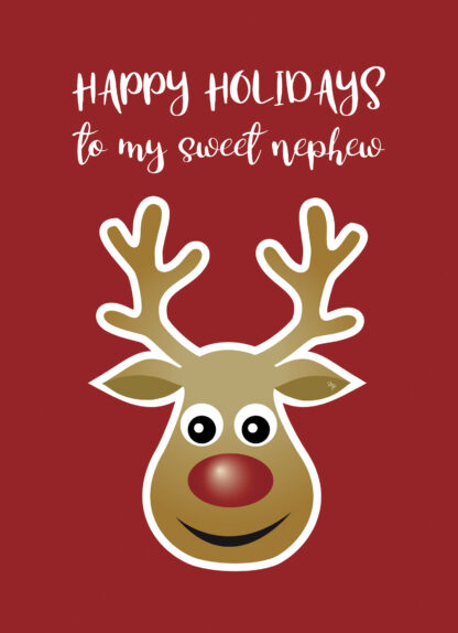 Rudolf Holiday Card for Nephew