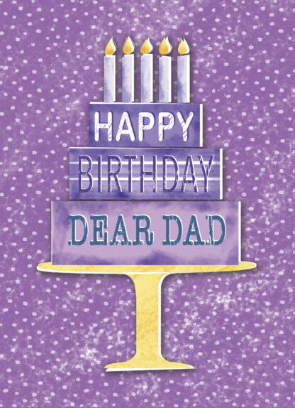 Purple Happy Birthday Dear Dad